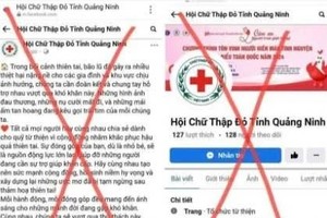 假冒广宁省红十字会的粉丝专页。