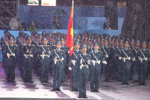 越中老柬军队进行联合阅兵预演