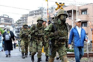 日本陆上自卫队队员。