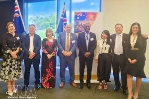 澳大利亚—越南国家工商会领导班子。图：越通社