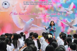Trường THCS Nguyễn Du, phường Bến Thành đón năm học mới trong tâm thế mới.