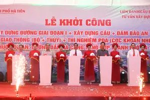 Khởi công Dự án đường dẫn ra Cảng tổng hợp TP Hà Tiên