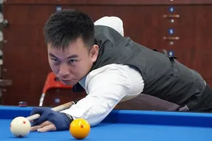 Cơ thủ Hoàng Đức Tài xuất sắc giành vé vào vòng 2. 