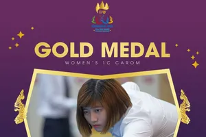 Ngọc Huệ là cơ thủ đầu tiên giành HCV Carom 1 băng nữ