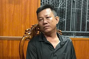 Đối tượng Nguyễn Cao Bằng tại cơ quan công an