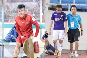 Sầm Ngọc Đức (phải) bị treo giò 8 trận