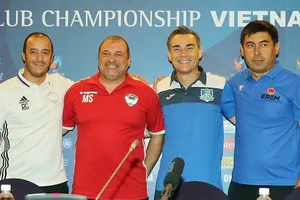 HLV các đội bảng A tại buổi họp sáng nay