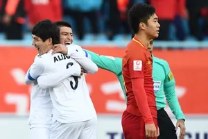 Uzbekistan có chiến thắng bất ngờ trước Trung Quốc. Ảnh: AFC