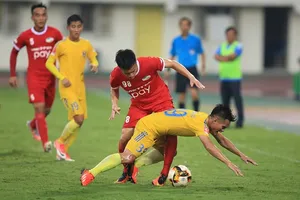 Viettel đã lấy vị trí đầu bảng sau vòng 5. Ảnh: MINH HOÀNG