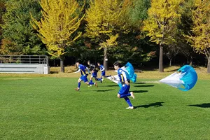 Buổi tập của đội tuyển Việt Nam tại Paju. Ảnh: Đoàn Nhật