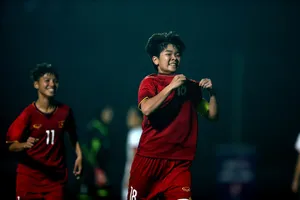 Tuyết Ngân tỏa sáng cùng đội U19 nữ Việt Nam ở vòng loại. Ảnh: MINH HOÀNG
