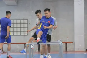 Đội tuyển futsal Việt Nam hội quân vào sáng 11-2. Ảnh: Anh Trần