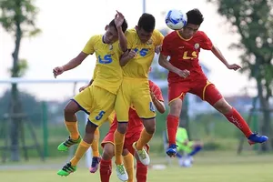 Bóng đá trẻ SLNA bị khựng lại trong thời gian qua. Ảnh: ANH TRẦN