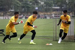 Tiến Dũng chắc suất số 1 ở đội tuyển U23 Việt Nam. Ảnh: MINH HOÀNG