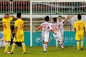 HA.GL giành chiến thắng thuyết phục trước SLNA. Ảnh: NGUYỄN NHÂN