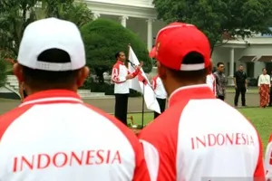 Lễ xuất quân của Đoàn thể thao Indonesia
