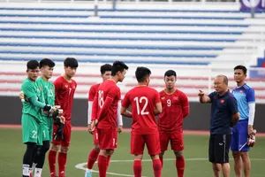 Đội U22 Việt Nam tập nhẹ vào ngày 29-11. Ảnh: Đoàn Nhật