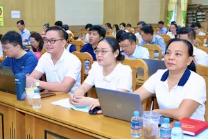 Các học viên tham dự lớp tập huấn. QUANG HUY
