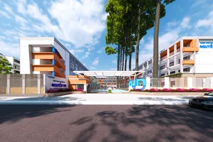 Phối cảnh Trường THPT Nguyễn Du. QUANG HUY