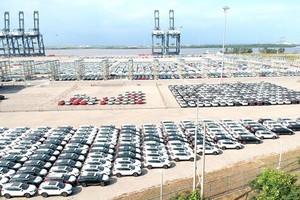 Imported cars at SPCT Port. (Photo: SGGP)