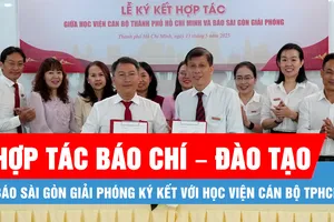 Báo Sài Gòn Giải Phóng và Học viện Cán bộ TPHCM ký kết ghi nhớ phối hợp