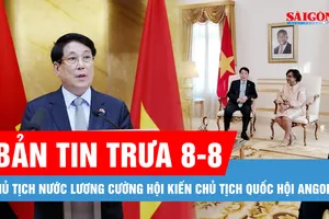 Bản tin trưa 8-8: Chủ tịch nước Lương Cường hội kiến Chủ tịch Quốc hội Angola
