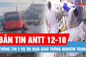 Bản tin ANTT 12-10: Kích hoạt báo động đỏ cứu 7 người bị thương nặng trên chuyến xe từ Quảng Ngãi đi Đà Nẵng; Tai nạn xe khách với xe máy, 2 người chết
