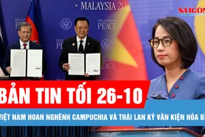 Bản tin tối 26-10: Bế mạc Lễ mở ký Công ước Liên hợp quốc về chống tội phạm mạng; Việt Nam hoan nghênh Campuchia và Thái Lan ký văn kiện hòa bình
