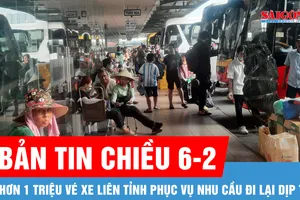 Bản tin chiều 6-2: TPHCM: Hơn 1 triệu vé xe liên tỉnh phục vụ nhu cầu đi lại của người dân dịp tết 