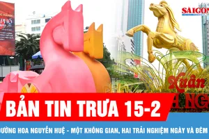 Bản tin trưa 15-2: Đường hoa Nguyễn Huệ - Một không gian, hai trải nghiệm ngày và đêm