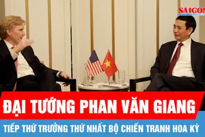 Đại tướng Phan Văn Giang tiếp Thứ trưởng thứ nhất Bộ Chiến tranh Hoa Kỳ