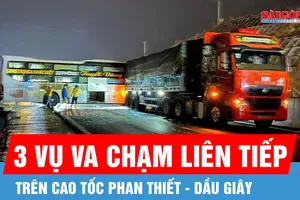 Liên tiếp xảy ra 3 vụ va chạm trên cao tốc Phan Thiết - Dầu Giây, ùn ứ kéo dài