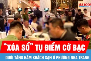 "Xóa sổ" tụ điểm cờ bạc "ẩn mình" tại tầng hầm khách sạn ở phường Nha Trang
