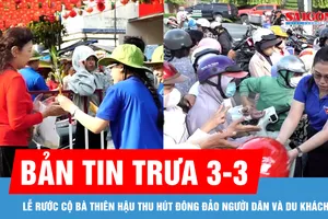 Bản tin trưa 3-3: Lễ rước cộ Bà Thiên Hậu thu hút đông đảo người dân và du khách
