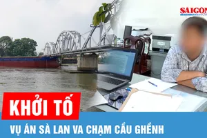 Khởi tố vụ án sà lan va chạm cầu Ghềnh