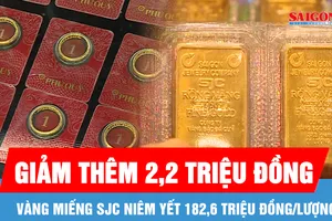 Giá vàng trong nước giảm nhưng cao hơn giá vàng thế giới hơn 23 triệu đồng/lượng