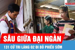 131 cử tri làng O2 nằm sâu giữa đại ngàn Gia Lai đi bỏ phiếu sớm