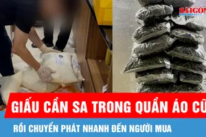Giấu cần sa trong các kiện hàng quần áo cũ rồi chuyển phát nhanh đến người mua