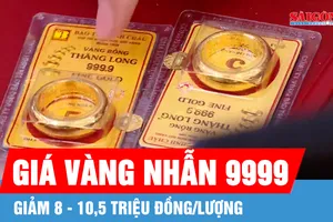 Giá vàng nhẫn 9999 chiều nay giảm 8 - 10,5 triệu đồng/lượng