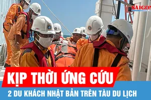 Kịp thời ứng cứu 2 du khách Nhật Bản trên tàu du lịch