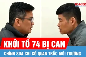 Khởi tố 74 bị can chỉnh sửa chỉ số quan trắc môi trường