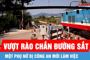 Xử phạt người phụ nữ vượt rào chắn, tông vào barie lúc tàu hỏa chạy tới