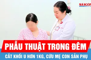 Phẫu thuật trong đêm cắt khối u hơn 1kg, cứu mẹ con sản phụ