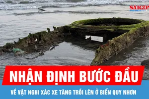 Đại tá quân đội thông tin về vật nghi xác xe tăng trồi lên ở biển Quy Nhơn