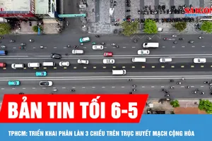 Bản tin tối 6-5: TPHCM: Lần đầu tiên triển khai phân làn 3 chiều trên trục huyết mạch Cộng Hòa