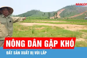 Đất sản xuất bị vùi lấp, nông dân gặp khó khăn