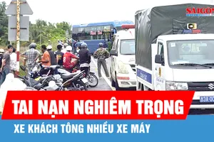 Cần Thơ: Xe khách tông nhiều xe máy, 2 người tử vong