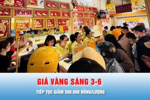 Podcast bản tin trưa 3-6: Giá vàng sáng 3-6 tiếp tục giảm 500.000 đồng/lượng