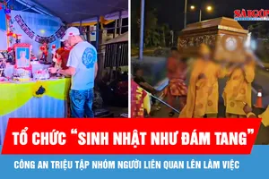 Vụ tổ chức sinh nhật như đám tang: Công an triệu tập nhóm người liên quan lên làm việc