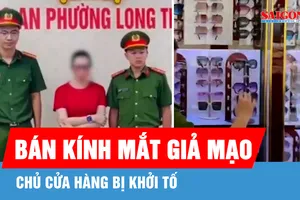 Khởi tố chủ cửa hàng bán kính mắt giả mạo nhiều nhãn hiệu nổi tiếng